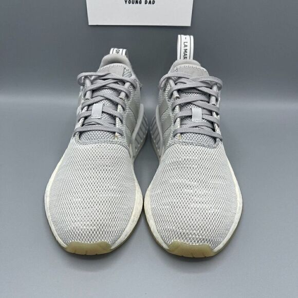 Adidas NMD R2 Gray/Crystal White Womens Size 6.5 Sneakers Casual Shoes AQ0196 - Picture 5 of 9